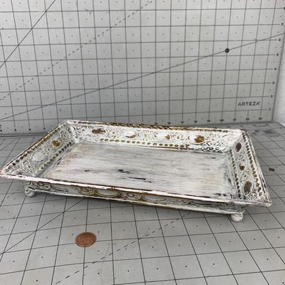 #278 Darling Rustic White Tray