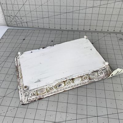 #278 Darling Rustic White Tray