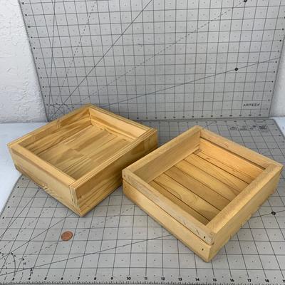 #285 Wood Box Trays