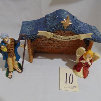 Item 10 Thomas Kincade Nativity Scene
