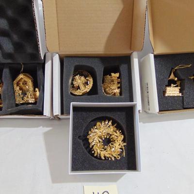 Item 48 Danbury Mint Gold Ornaments