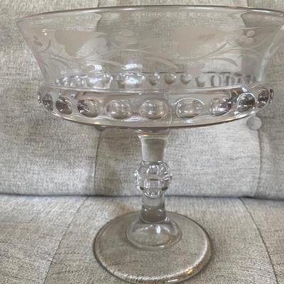 Large glass candy trinket dish bowl