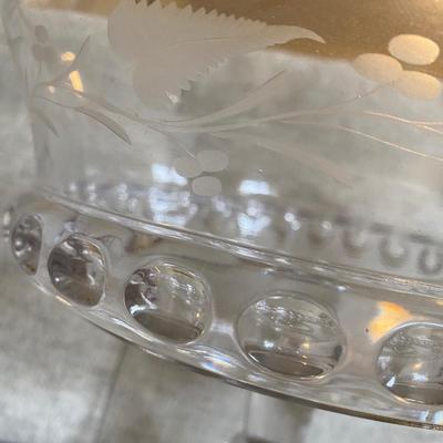 Large glass candy trinket dish bowl