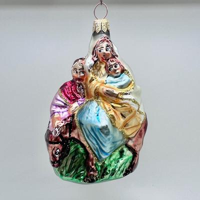1224 Vintage Christopher Radko Handblown Glass Mary, Joseph , Baby Ornament