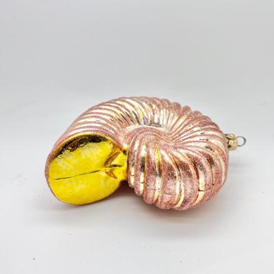 1228 Christopher Radko Handblown Glass Nautilus Sheâ€™ll Ornament