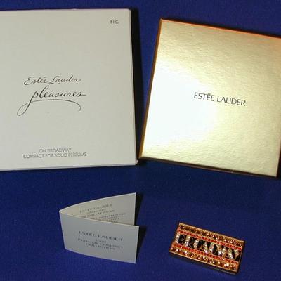 Estee Lauder Pleasures On Broadway Solid Perfume Compact Lot 69