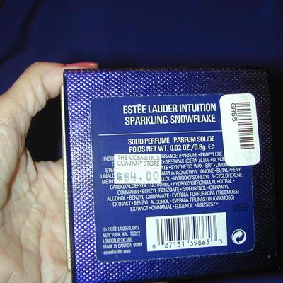 Estee Lauder Intuition Sparkling Snowflake Solid Perfume Compact Lot 79