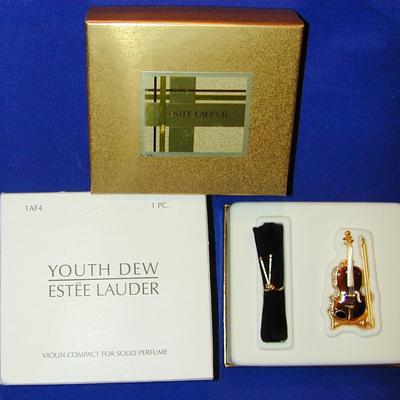 Estee Lauder Youth Dew Violin Solid Perfume Compact Lot 83