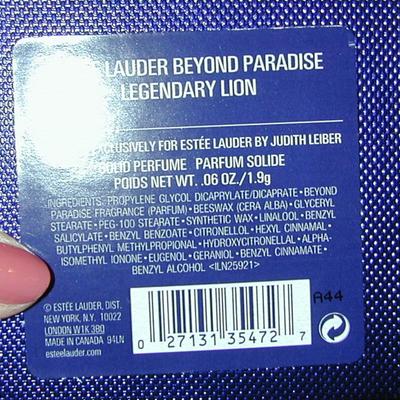 Estee Lauder By Jay Strongwater Beyond Paradise Legendary Lion Solid Perfume Compact Lot 85