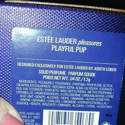 Estee Lauder By Judith Lieber Pleasures Playful Pup Solid Perfume Compact Lot 87
