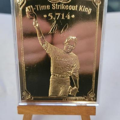 Nolan Ryan 23kt gold Card