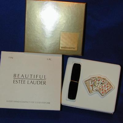 Estee Lauder Beautiful Lucky Hand Solid Perfume Compact Lot 98
