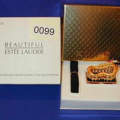 Estee Lauder Beautiful Rollicking Roller Coaster Solid Perfume Compact Lot 99