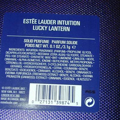 Estee Lauder Intuition Lucky Lantern Solid Perfume Compact Lot 109