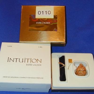 Estee Lauder Drop Of Intuition Solid Perfume Compact Lot 110