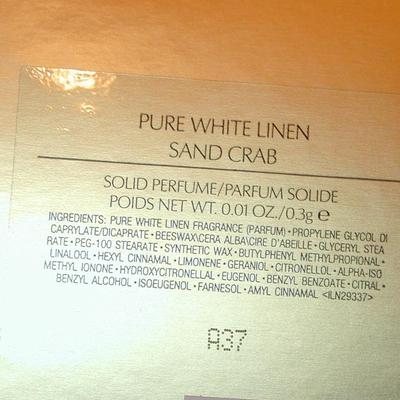 Estee Lauder White Linen Sand Crab Solid Perfume Compact Lot 151