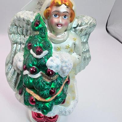 1230 Christopher Radko Handblown Glass Snow Angel Ornaments