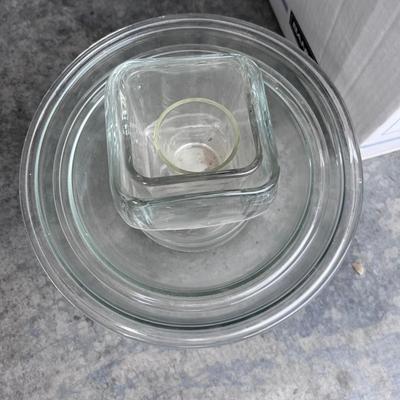 Pyrex bowls  candle holders