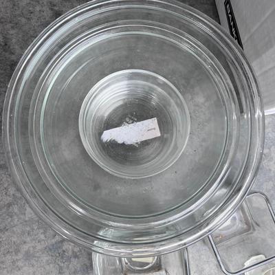 Pyrex bowls  candle holders