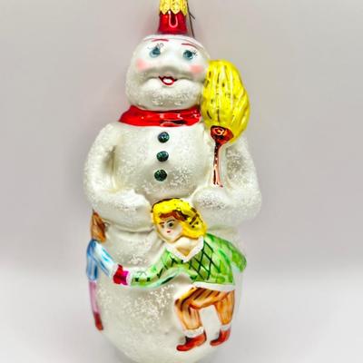 1239 Signed Christopher Radko Snow Dancing Glass Ornament