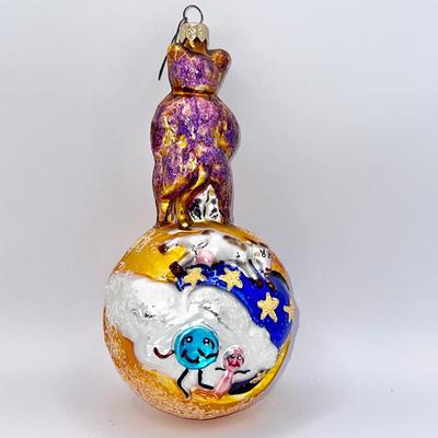 1240 Christopher Radko Hey Diddle Diddle Glass Ornament
