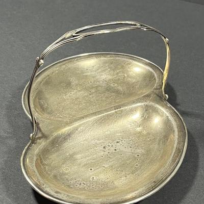 LOT 3: Double Sterling Silver Serving Dish with Handle - 120.4 gtw