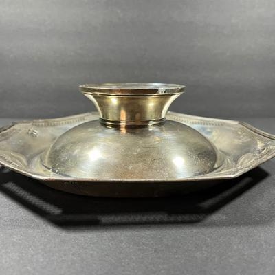 LOT 19: Footed Vintage Sterling Silver Serving Bowl w/ Weighted Base
