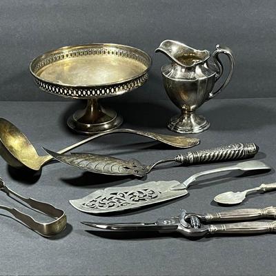 LOT 20 Collection of Silver Plated Serving Pieces