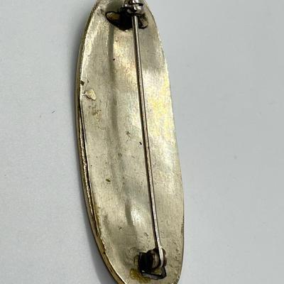 LOT 22: Vintage Sterling Silver Folding Heart Locket Pendant & Unmarked Silver Brooch