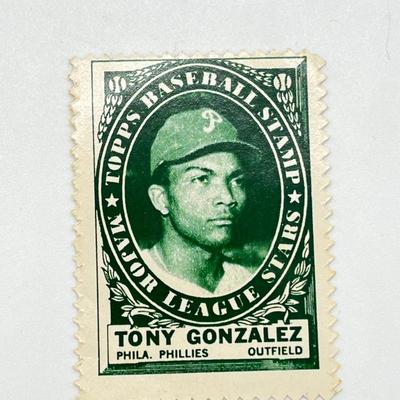 LOT 23: 1961 Topps Baseball Stamps - Bob Friend Pittsburgh Pirates, Tony Gonzales Philadelphia Phillies