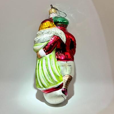 1248 Christopher Radko Skaters Waltz Red Glass Ornament