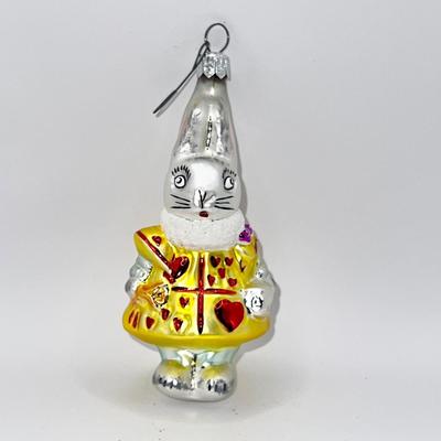 1249 Christopher Radko 1994 Alice in Wonderland He Queens Hare Glass Ornament