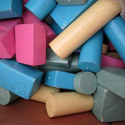 #44 Large lot of wooden blocks