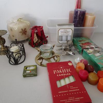 #48 Large lot of candles stands