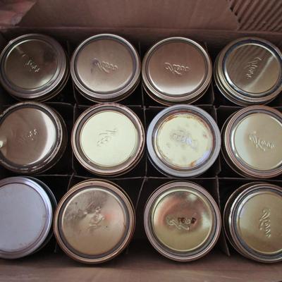 #60 Vintage Kerr 1 pint wide mouth canning jars