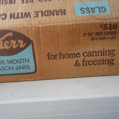 #60 Vintage Kerr 1 pint wide mouth canning jars