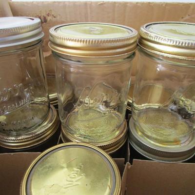 #60 Vintage Kerr 1 pint wide mouth canning jars