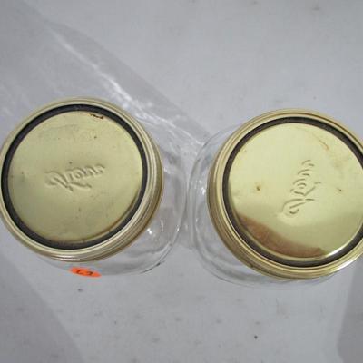 #62 Vintage Kerr 1/2 gallon wide mouth canning jars