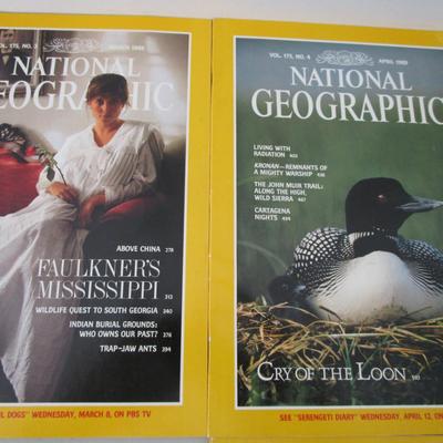 #80 National Geographics 1989 (10) issues