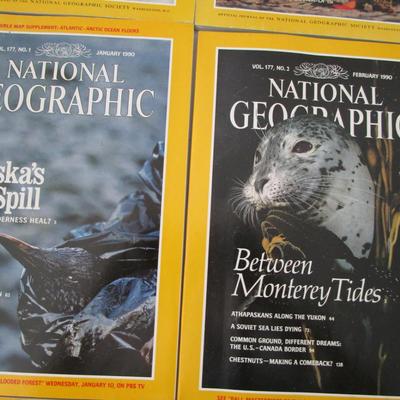 #81 National Geographics 1987 (4) and 1990 (7)