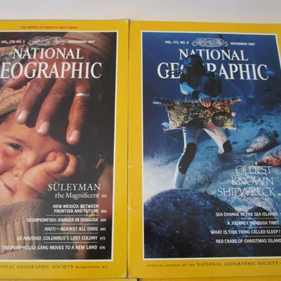 #81 National Geographics 1987 (4) and 1990 (7)