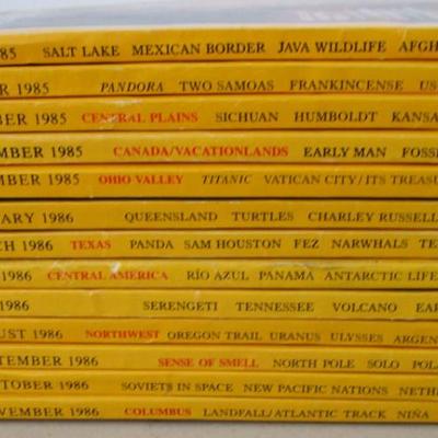 #82 National Geographics 1985 (5) and 1986 (8)