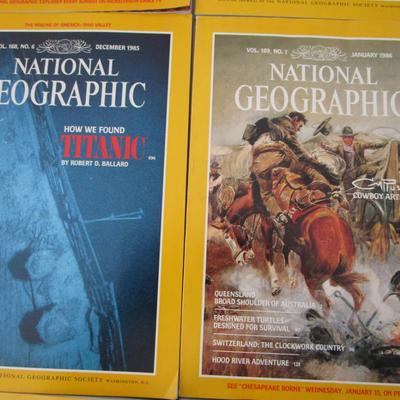 #82 National Geographics 1985 (5) and 1986 (8)