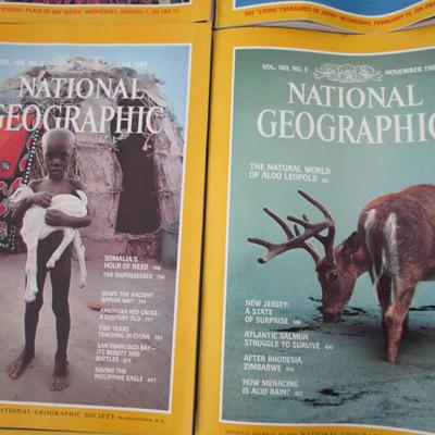#83 National Geographics 1981 (5 plus 1 special edition), 1982 (2), 1983 (1), 1984 (2)