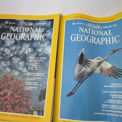 #83 National Geographics 1981 (5 plus 1 special edition), 1982 (2), 1983 (1), 1984 (2)
