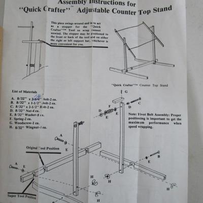 #100 Quick Crafter Adjustable counter top stand