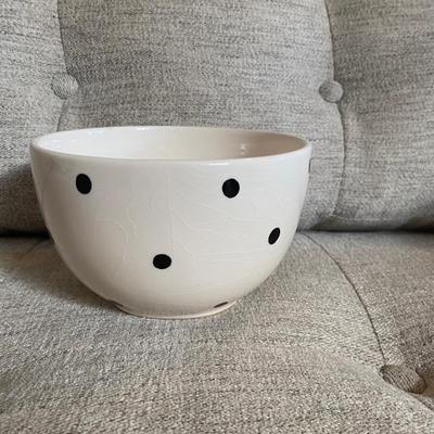 Ceramic glass polka dot bowl