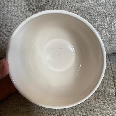 Ceramic glass polka dot bowl