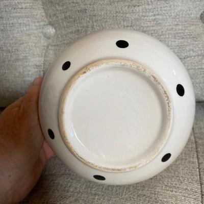 Ceramic glass polka dot bowl