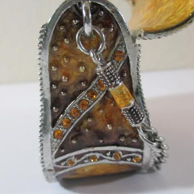 Vintage Rhinestone Purse 3 x3 1/2" Beautiful Signed Display